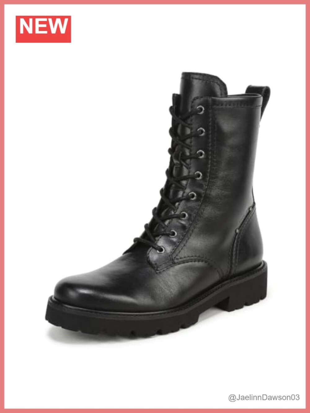 Leather Women's Lace-Up Ankle Combat Platform Boots